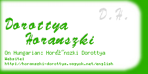 dorottya horanszki business card